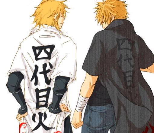 Yondaime in White or Black Hokage robes